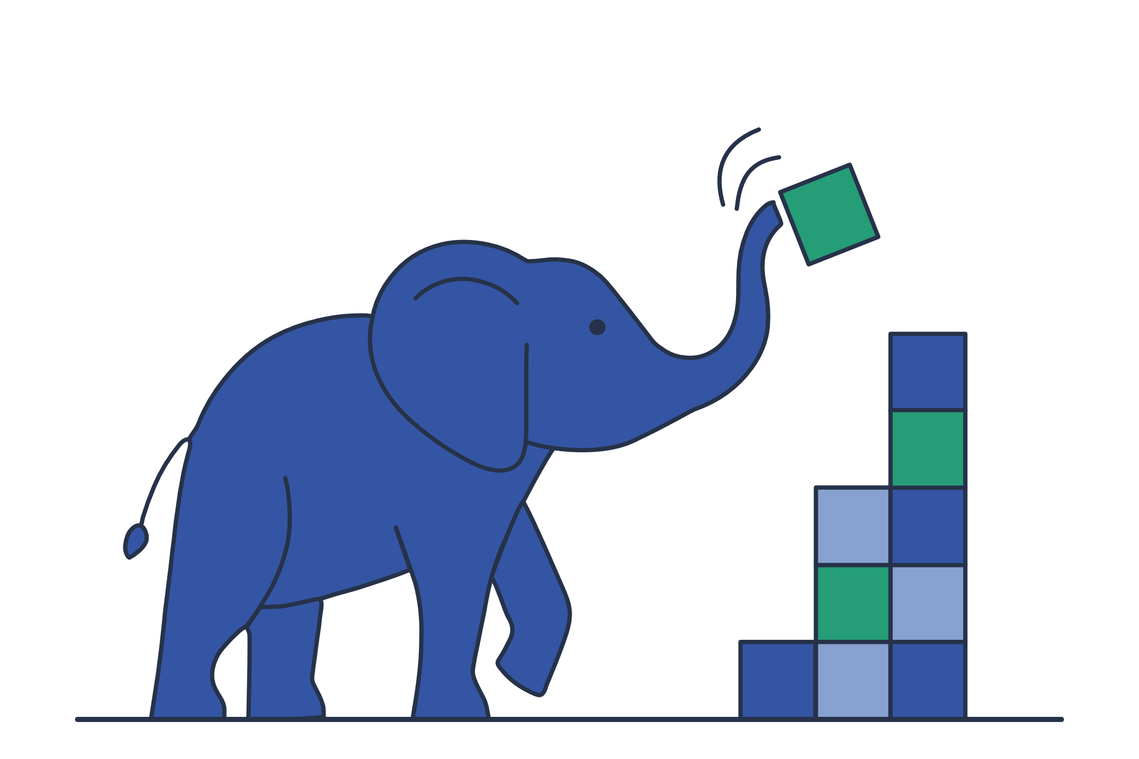Plateforme d'IA documentaire SMITH — éléphant empilant des blocs